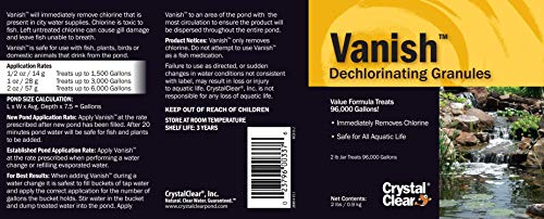 CrystalClear Vanish Dechlorinating Granules - 2 pounds - 96 Treatments Per 1,000 Gallons - Thumbnail 3