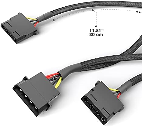 KabelDirekt  30cm 4-pin Molex to 2x 4-pin Molex Y-cable