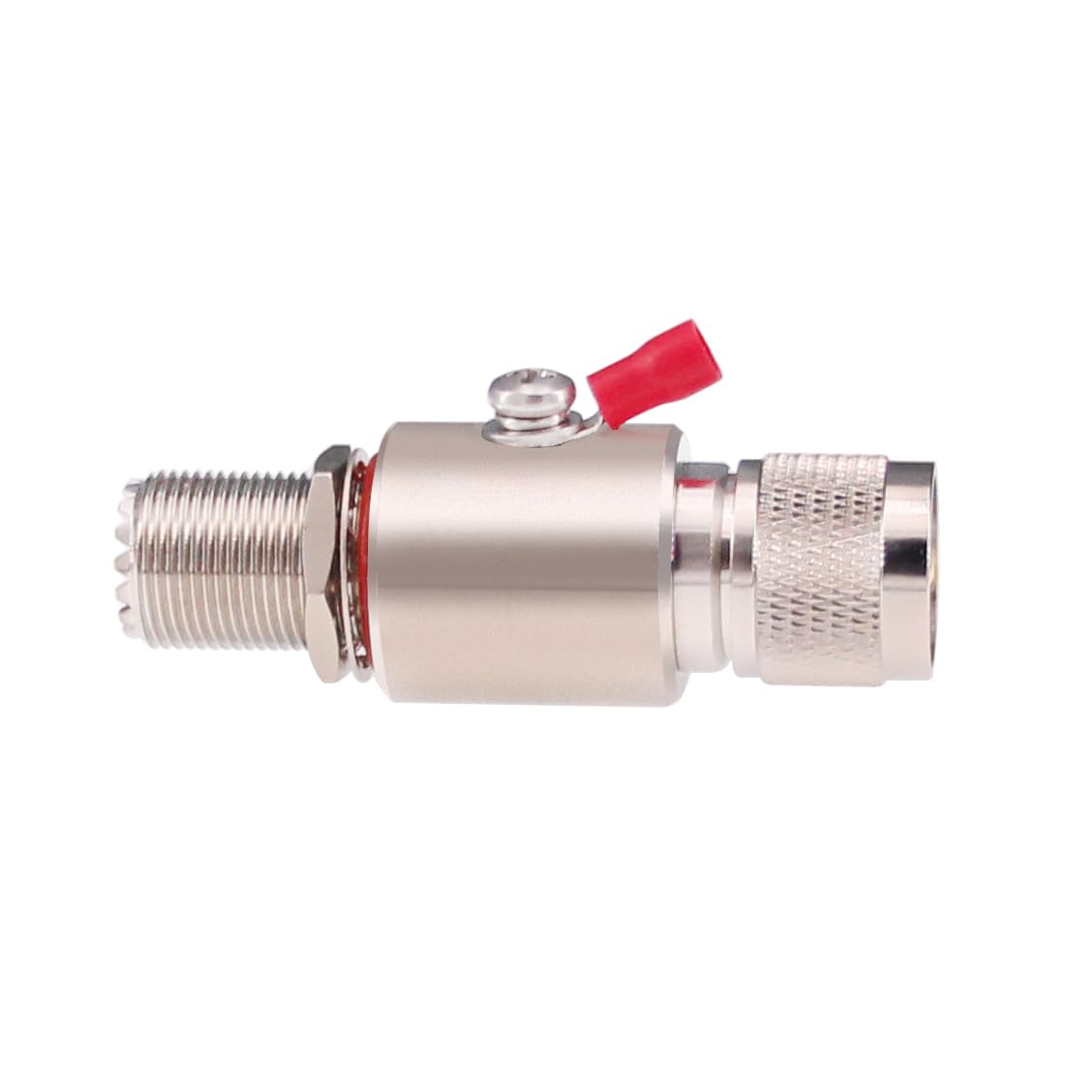 Yuelulala 1pc Coaxial Lightning Arrestor UHF Lighting Protection Device UHF Male to Female Connector PL259 to SO239(L10)