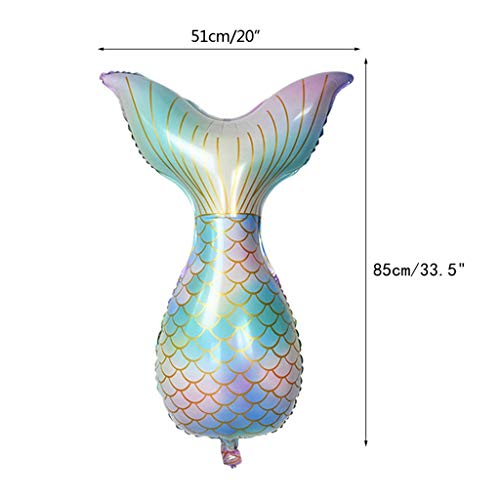 Haosell Set di palloncini a forma di sirena, 4