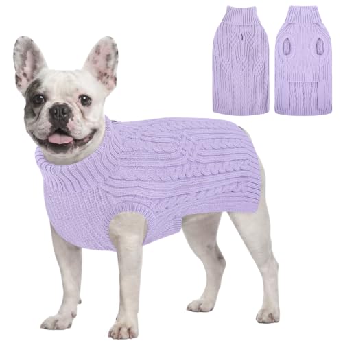 Image of AOFITEE Dog Sweater, Turtleneck Medium Dog Sweater Girl Boy for Fall Winter