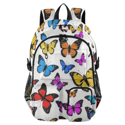 Mochila de viaje beige espaciosa contra el desorden escolar de niñas