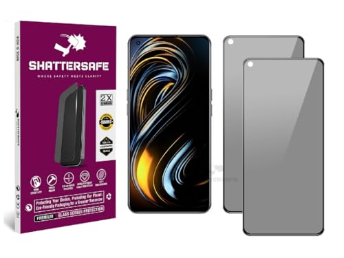 Image of Anti-Spy Privacy Tempered Glass For Realme GT 5G / GT Master Edition /GT Neo /GT Neo 2T / X7 Max [Pack of 2]. Anti-Scratch, Edge-to-Edge Protection With Easy Installation Kit.