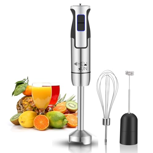 CHEW FUN Multipurpose Immersion Hand Blender Poweful 500 Watt,9-Speed,High Power Low Noise,3-in-1...