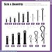 Swpeet 100Pcs 10 Sizes Clevis Pins with Cotter Pin Assortment Kit, Single Hole Flat Head Clevis Pins, R Pins, Hairpin, Cotter Pin, Split Pins Fitting Hole Location Pin Clips Fastener