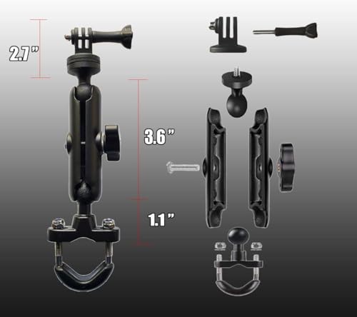 Image of Gopro Mount for Bike Action Camera Mount Compatible with gopro Bike Mount 360 rotational Angle for Bike Motorcycle and Bicycle Handlebar