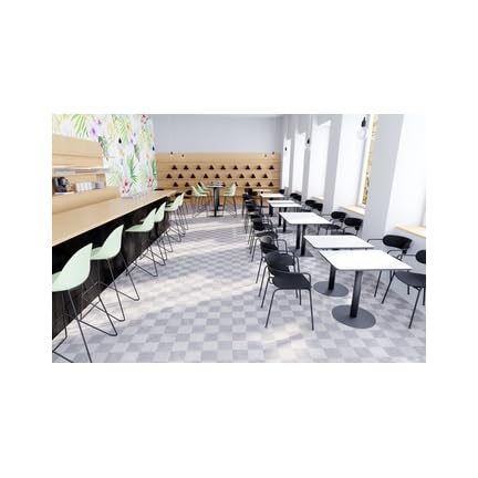 PAPERFLOW Table de bistrot Mezzo, (L)800 x (P)600 mm, blanc