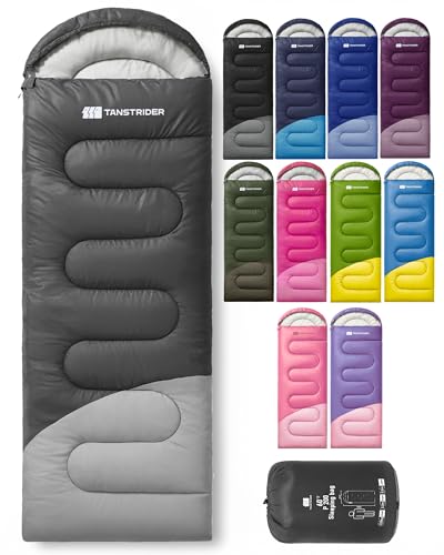 Image of Sleeping Bags for Adults, Camping Sleeping Bag with WaterResistant & TearResistant, Lightweight 3lb Sleeping Bag Warm for Backpacking, Hiking, Summer Camp & Indoor Use - Anti-Snag Zipper