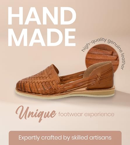 Macarena Collection Womens Shoes Leather Sandals for Women | Huarache Handmade Mexican Sandals Women | Comfortable & Stylish Womens Sandals 813 Style4