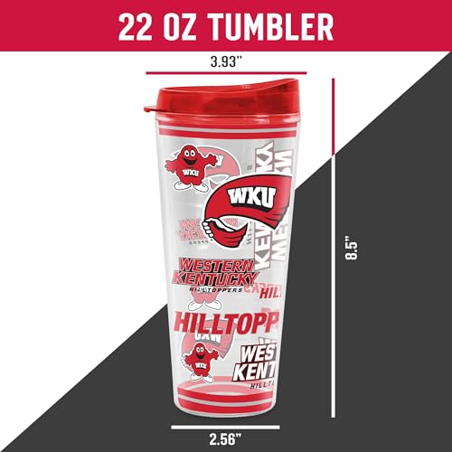 Image of Rico Industries NCAA College Double Wall Mayhem 16oz Or 20oz Tritan Tumbler W Lid