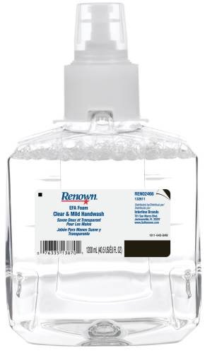 Renown REN02466 EFA Handwash Foam and Mild, 1200 mL, Clear