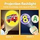 NHQZ 2 Stück Kinder Projektion Taschenlampen, Kinder Taschenlampe Müdchen Projektor mit 104 Tiermustern, Projektion Taschenlampe für Kinder für 2-8 Jahre alte Jungen und M채dchen.