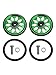 Lightweight for CNC Bearing Folding Wheel for – 64mm Diameter Aluminum Alloy Training Wheel with M6 Thread, for Easy Push Wheel for Compact Folding for Bike（A Couple of Green）