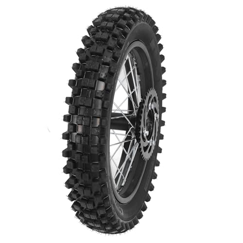 14 pouces roue arrière jante ensemble de pneus 90/100-14 3.00-14 pneus chambre à air 14 pouces arrière 15mm essieu jante avec rotor de frein et 420 41t pignon pour 110CC hors route Apoll