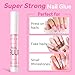 Makartt Super Strong Nail Glue for Press On Nails- Acrylic Nails Nail Tips Glue for Stick On Nails Long Lasting for Fake Nails Broken Nails Repair Professional Nail Adhesive 0.07oz 5Pcs, Hema Free