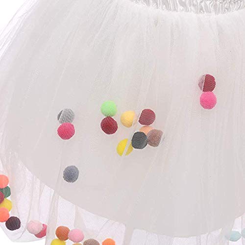 PINK WINGS Girl's Knee Length Tutu Skirt (SKIRT012_White_7 Years-8 Years) - Image 3 thumbnail