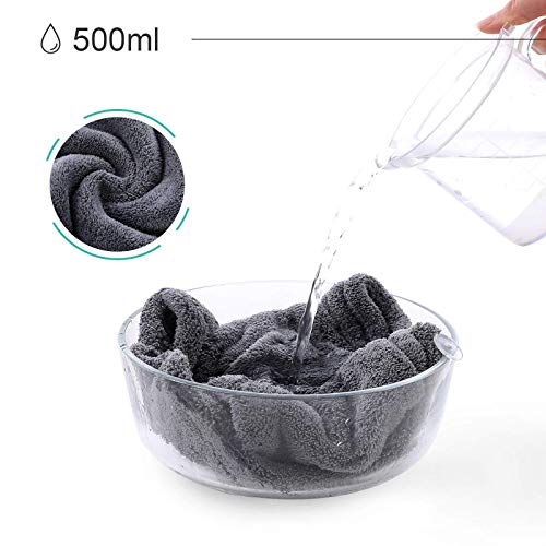 Microfibre Hair Towel Wrap, 3 Pack Hair Turban Towel 65x25 cm, Soft and Anti Frizz Head Towel, Super Absorbent Quick Drying Curly Hair Towel for Women Girl Wet Long Thick Hair - Image 6