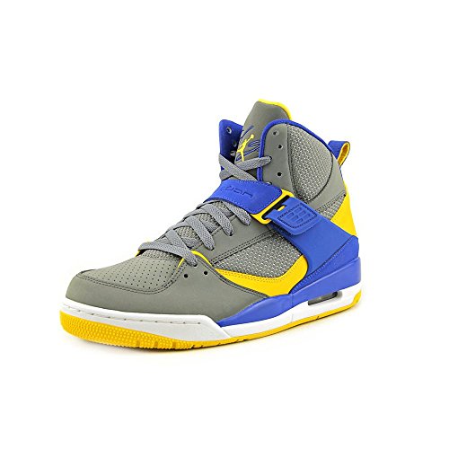 Jordan Nike Men's Flight 45 High Cool Grey/Varsity Maize/Gm Ryl Basketball Shoe 9.5 Men US