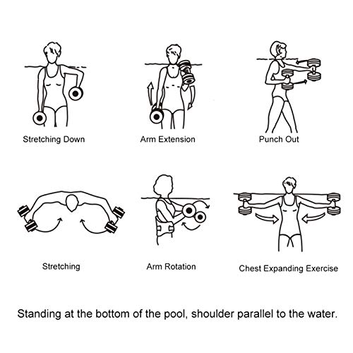 Pesas de espuma EVA para ejercicios en piscina miniatura 5