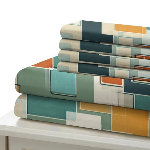 Housse de couette abstrait moderne super douce motif géométrique 3D