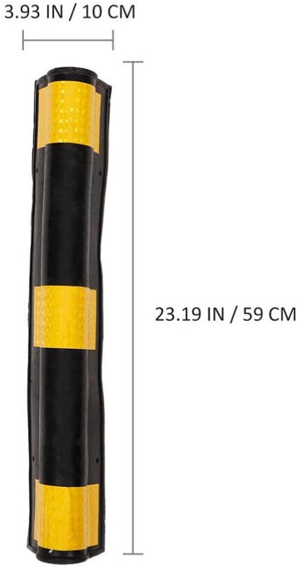 iplusmile 2pcs Reflective Rubber Corner Guards Easy to Install Wall Protectors for Parking Garages and Bumper Guards to Prevent Vehicle Damage