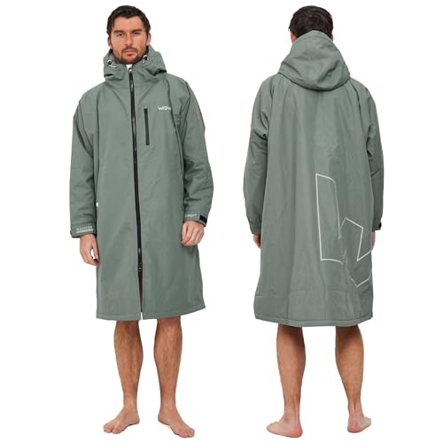 WAVE Oversized Waterproof Fleece-Lined Changing Robe | Quick Dry Wetsuit Changing Coat | Unisex