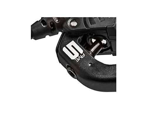 Magura 2700477 MT5, 2-Finger Aluminium-Leichtbau-Hebel, Links/rechts verwendbar, 2.2 mm Leitungslänge, Einzelbremse, inkl. Zubehör (VE 1 Stück) Fahrradbremse, schwarz, One Size