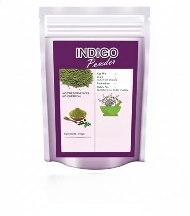 Ayurvedic Organic Indigo Powder for Hair, Black Colour (100 Grams), Natural Avuri Leaf, Neela Amari, Neel Patti, Neelayamari, Neli Aku