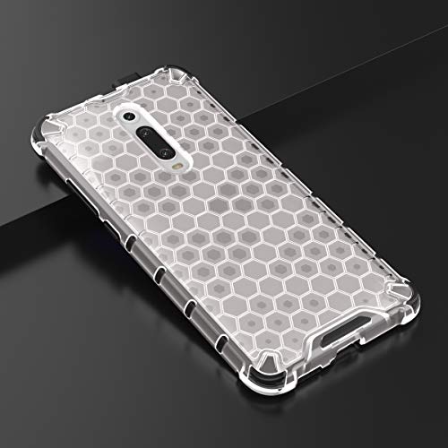 Image of Glasgow | for Mi Redmi K20 Pro Honeycomb Pattern Back Case Cover for Mi Redmi K20 Pro with 4 Bumper Corners and Military Grade Protection - Transparent