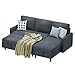 Shintenchi Sofa Couch, Pullout Sofa Bed,2 in 1 Pull Out Couch Bed with Storage Chaise for Living Room,Sleeper Sofa Couches Linen Sectional Sofa