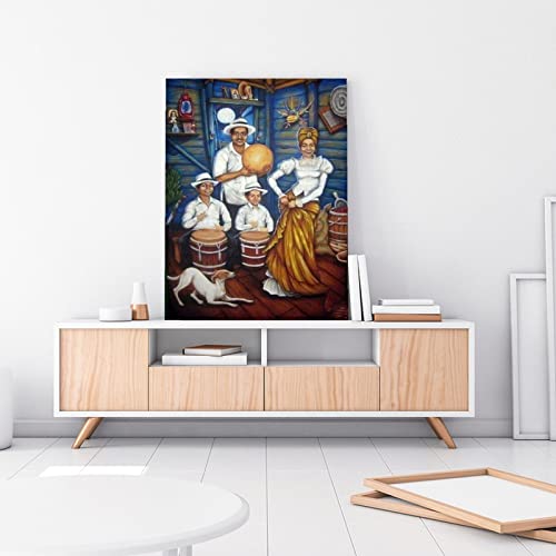 Tomart Canvas Oil Painting Art Poster Puerto Rico Art Carnival Canvas Painting Wall Art Poster Canvas Painting Wall Art Poster For Bedroom Living Room Decor 12X16Inch(30X40Cm) Unframe-Style #TOP2