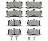 D978 D1014 8pcs Ceramic Front Rear Brake Pads With Clips Fit For 2007-2015 For Audi Q7,2004-2010 For Volkswagen Touareg,2003-2006 2008-2010 For Porsche Cayenne