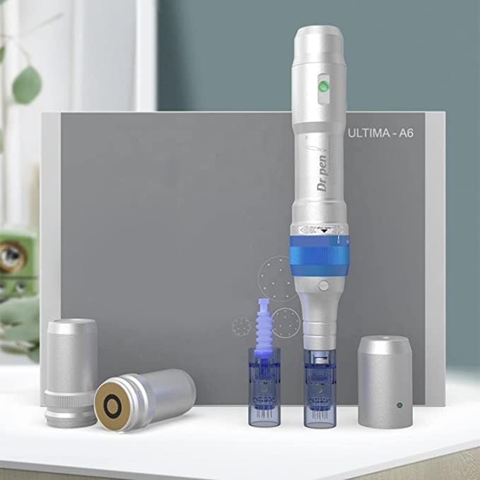 Image of Kostech Derma Pen Ultima A6 Microneedle Derma Pen Electric Wireless Professional Skincare Kit with (2PCS) Cartridges - 12 Pin