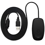 OSTENT USB Contrôleur Sans Fil Gamepad Manette PC Portable Ordinateur Gaming Récepteur pour Microsoft Xbox 360 Slim Jeu - Couleur Noire