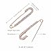2-Pack Sparkling Rhinestone Large Safety Pin Brooch for Women - Multi-Functional Elegant Blouse Clip, Sweater Shawl Pin, Waist Clip for Jeans & Dresses, Fashion Jewelry Gift（ Rose Gold）
