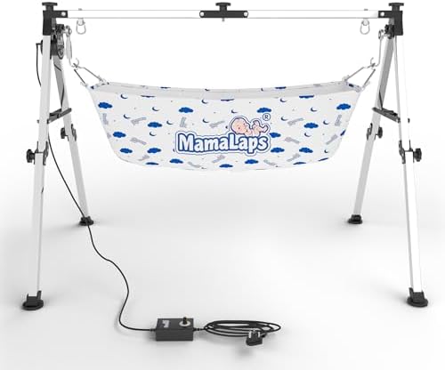 MamaLaps Standard Automatic Baby Cradles | Ss Folding Autoswing Cradle ...