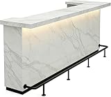 ININOSNP Corrimano con battiscopa Poggiapiedi for Sgabello da Bar, Adatto for Isole Cucina, banconi Bar e sgabelli da Bar(80cm/2.6ft)