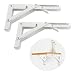 Produktbild 2 Stück Edelstahl Klappkonsole, Regalträger Wandhalter, Klappbar Regalkonsole, Strapazierfähig, Edelstahl, Zusammenklappbar, für Tisch-Werkbank, Platzsparende DIY Halterung