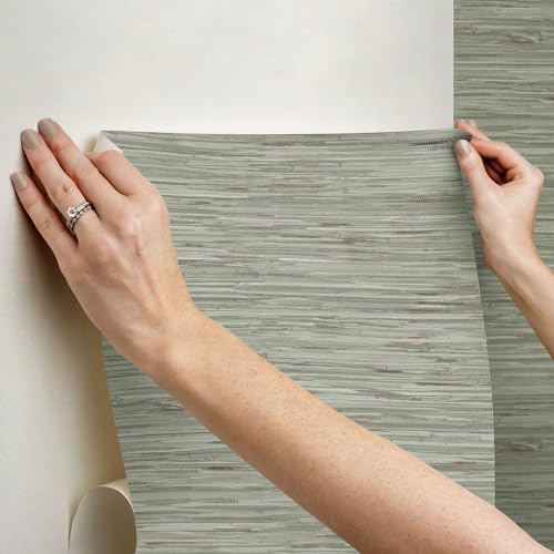 NuWallpaper Green Grassweave Peel and Stick Wallpaper, Textured Removable Wallpaper, 20.5 in x 18 ft by NuWallpaper - Image 4