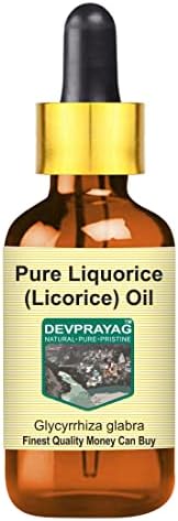 Devprayag Pure Liquorice (Licorice) Oil (Glycyrrhiza glabra) with Glass Dropper 10ml (0.33 oz)