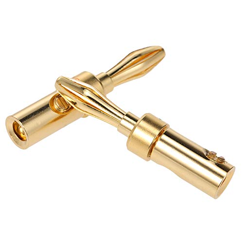 ERYUE Plugue,Conector De Plugue De Banana Conector De Banana Resistente À Corrosão Para Amplificador