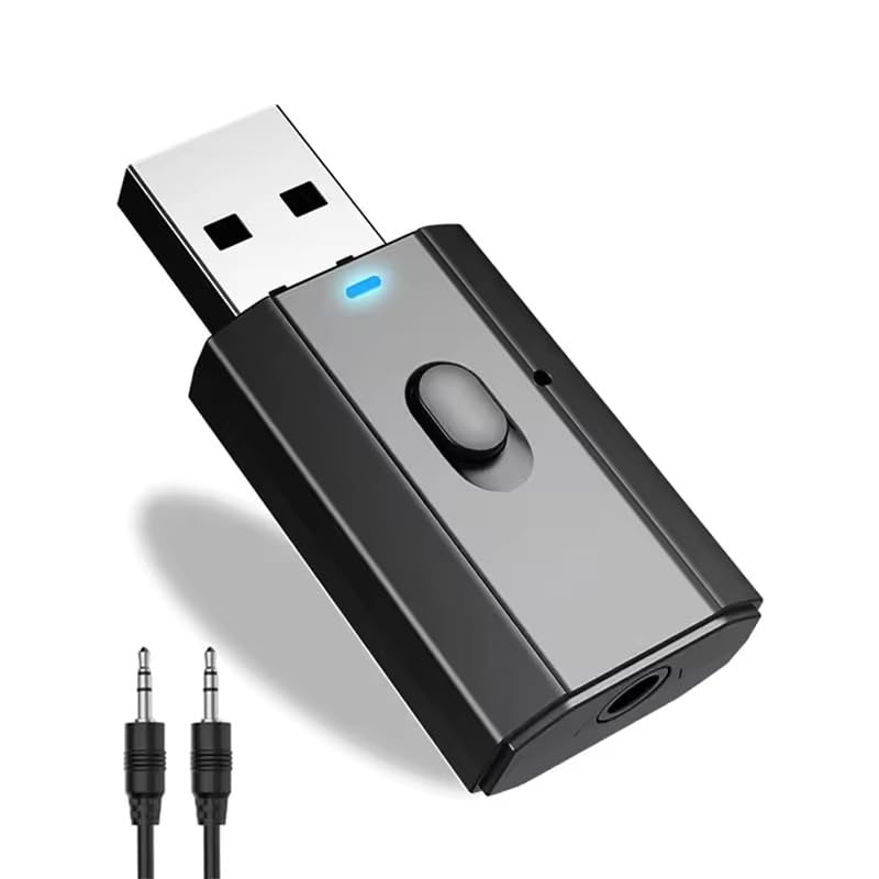 Dysense v5.3 Car Bluetooth Device with Audio Receiver, 3.5mm Connector, Bluetooth Adapter Transmitter Receiver USB 5.3 4-in-1,Wireless Audio Adapter for/Headphones/Speakers/Car (Black). (B0DFLPX584) Amazon Price History, Amazon Price Tracker