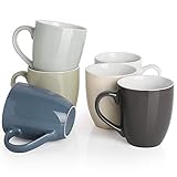 DOWAN Coffee Mugs Set, 18 Ounce Large Coffee Mugs Set of 6 for Men Women Mom Dad , Ceramic Mugs with...