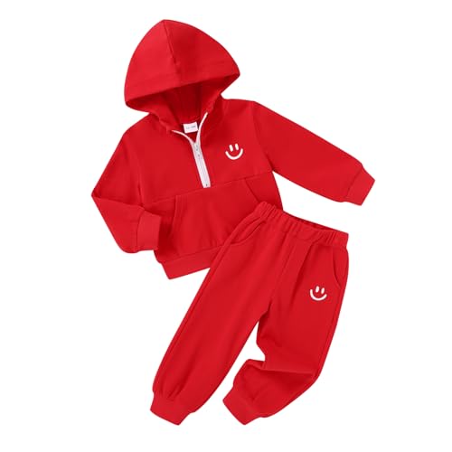 Image of YOUNGER STAR Toddler Baby Boy Girl Clothes Fall Winter Outfits Long Sleeve Hoodie Sweatshirt Sweat Pants Cotton Sweatsuits