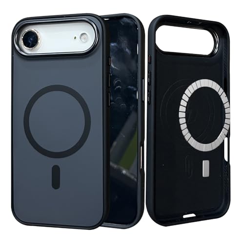 Image of Elzzi Magnetic for iPhone 17 Air Case (2025)(Compatible with MagSafe)(Military Grade Drop Protection) Matte Shockproof with Anti-Fingerprint Phone Cover, 6.6''|Black