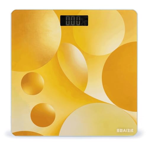 Báscula Digital de Baño Amarilla para Peso Corporal miniatura 1