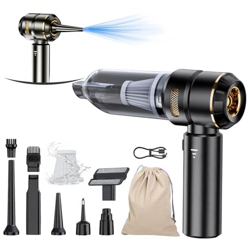 Image of houscly Car Vacuum Cordless Mini Handhled 4-in-1 High Power Cleaner 20000Pa | brushless motor, 6000mAh, rechargeable, duster blower pet hair crumb cleaning for car, sofa, office desk; Ideal gifts for men