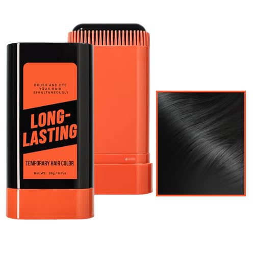 Eazerom 09 Hair Dye Stick,Barra de Color para las Canas y Raíces,Temporary Hair Dye cream,Hair Color Touch Up Cover Root Stick,para Cubrir la Raíz del Cabello gris,Retoque del Cabello,01# BLACK