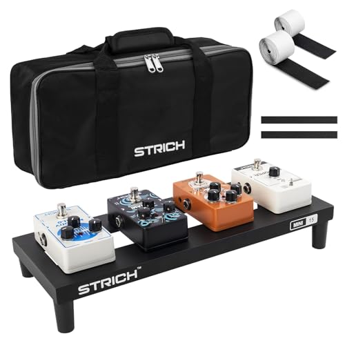 STRICH Guitar Pedal Board Aluminum Alloy 0.83lb Super Light Effect Pedalboard 15 x 5.7 with Carry Bag MINI 15