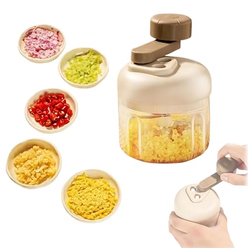 Comparison: Best Hand Crank Food Processor 10 Manual Food Processor with 3-Speed Adjustable Crank,Hand Crank Food Chopper - Manual Multifunctional Portable Kitchen Gadget for Mincing Garlic, Vegetables, and Nuts